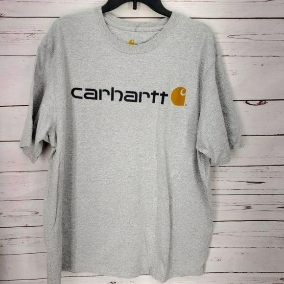 Carhartt Men's Logo Grey Short Sleeve Tee Shirt Size XL Extra Large - Picture 7 of 8